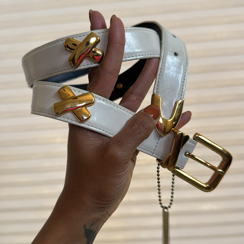Capezio Cream and Gold Women's Belt